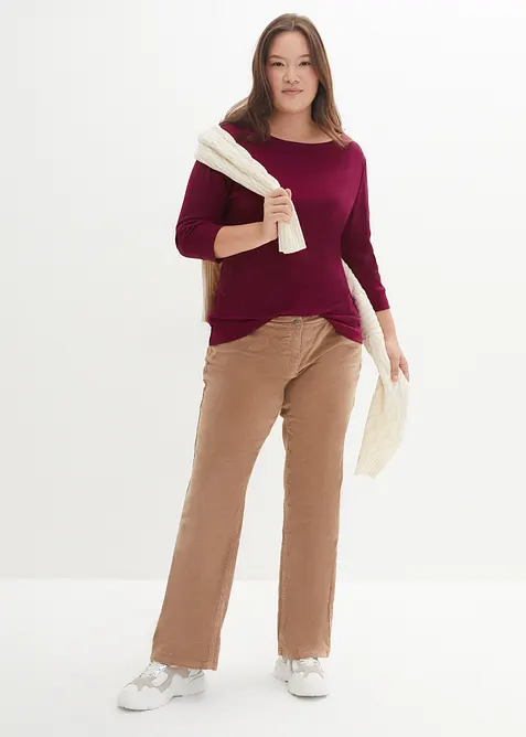 Triko s dlouhým rukávem, z čisté organické bavlny, bonprix