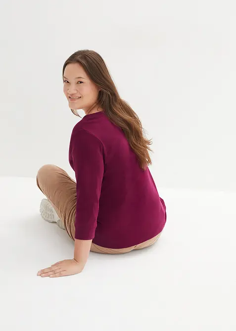 Triko s dlouhým rukávem, z čisté organické bavlny, bonprix