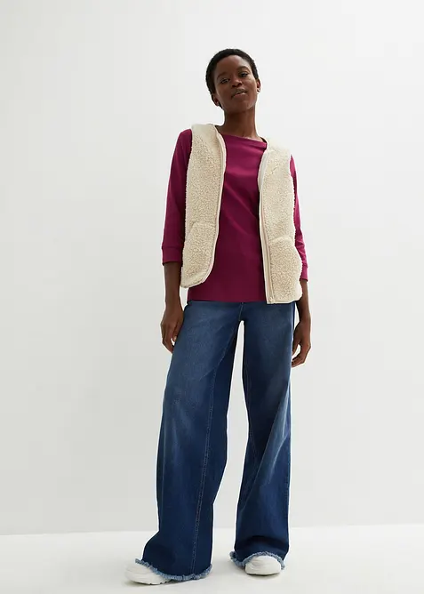 Triko s dlouhým rukávem, z čisté organické bavlny, bonprix