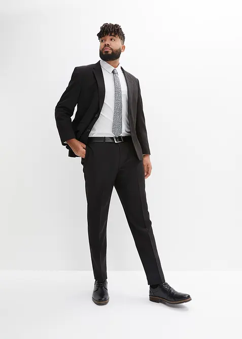 4d&iacute;ln&yacute; oblek ve střihu Slim Fit: sako, kalhoty, ko&scaron;ile, kravata, bonprix