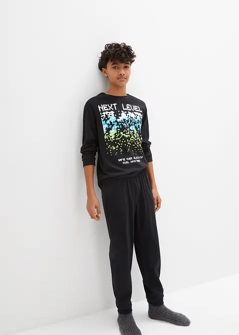 Pyžamo z čist&eacute; bavlny (2d&iacute;ln&aacute; souprava), bonprix