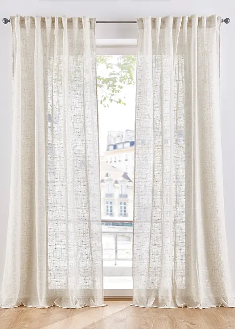 Záclona se strukturou, v mnoha velikostech (1 ks v balení), bonprix
