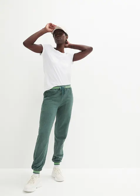 Teplákové kalhoty z bavlněné směsi (2 ks v balení), bonprix