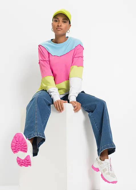 Mikina z měkk&eacute; směsi s bavlnou, bonprix