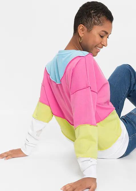 Mikina z měkk&eacute; směsi s bavlnou, bonprix