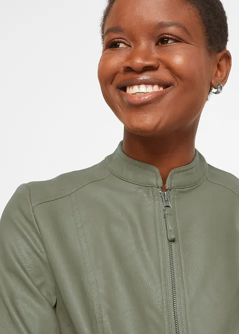 Bunda z umělé kůže z čisté viskózy, bonprix