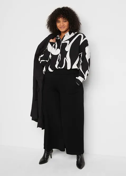 Kalhoty Culotte z visk&oacute;zov&eacute; směsi, bonprix