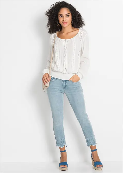 Halenka bez zapínání, z měkké viskózy, bonprix