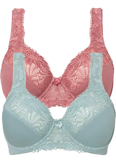 Zmenšovací podprsenka s polstrovanými ramínky (2 ks v balení), bonprix