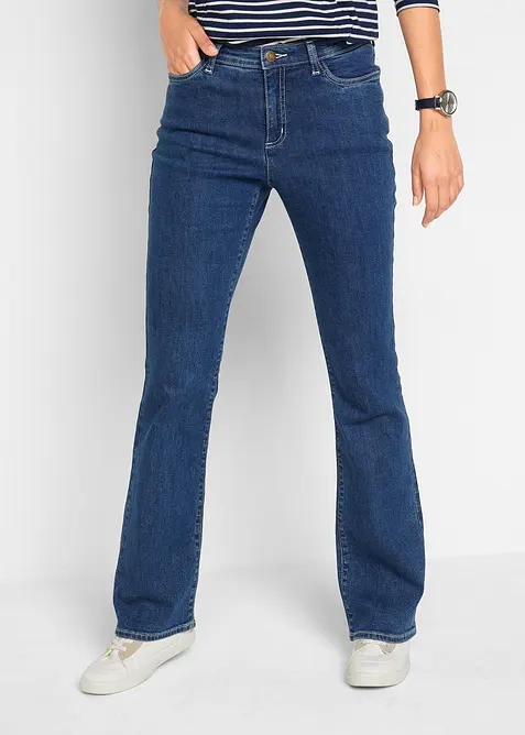 Džíny z organické bavlny, Bootcut, Mid Waist, bonprix