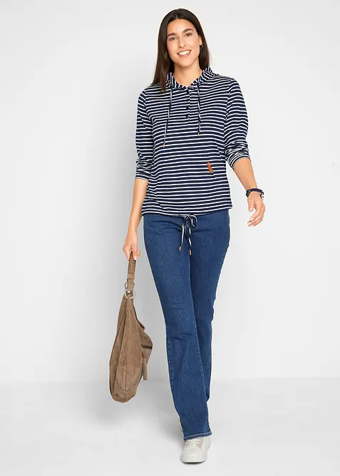 Džíny z organické bavlny, Bootcut, Mid Waist, bonprix