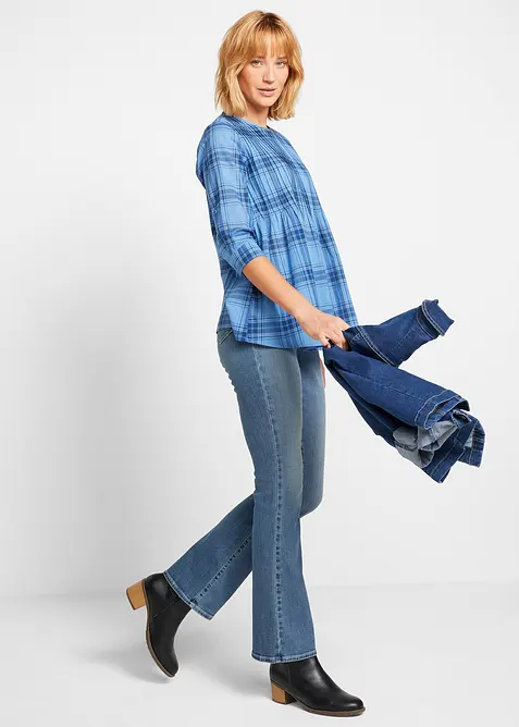 Džíny z organické bavlny, Bootcut, Mid Waist, bonprix
