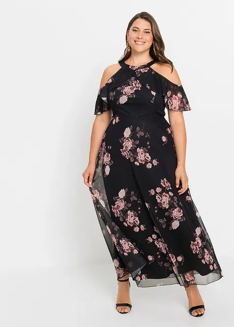 Poti&scaron;těn&eacute; maxi &scaron;aty ze s&iacute;ťoviny, bonprix