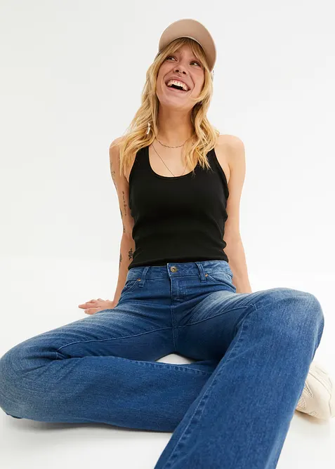 Žebrovan&eacute; t&iacute;lko z čist&eacute; organick&eacute; bavlny (2 ks v balen&iacute;), bonprix