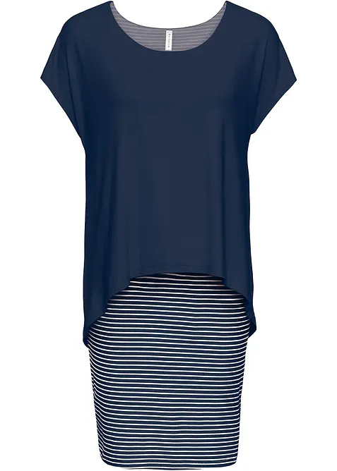 Žerzejov&eacute; &scaron;aty s pruhovanou sukn&iacute;, bonprix