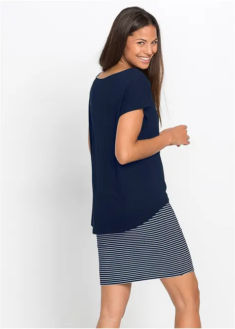 Žerzejov&eacute; &scaron;aty s pruhovanou sukn&iacute;, bonprix