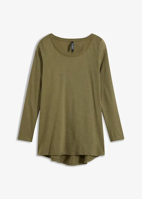 Triko s dlouh&yacute;m ruk&aacute;vem, z čist&eacute; bavlny, bonprix