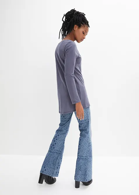 Triko s dlouhým rukávem, z čisté bavlny, bonprix