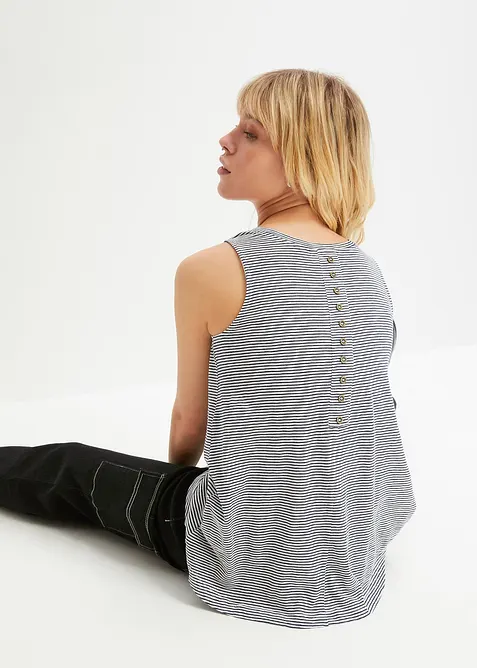 Top s knoflíkovou lištou na zádech, bonprix