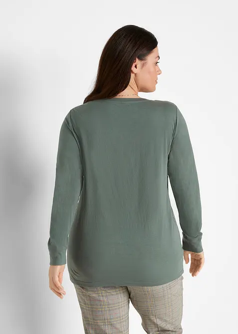 Dlouhé triko s kulatým výstřihem, dlouhý rukáv (5 ks v balení), bonprix