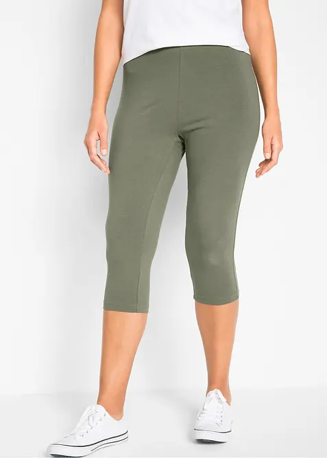 Strečov&eacute; capri leg&iacute;ny s &uacute;zk&yacute;m střihem (2 ks v balen&iacute;), bonprix