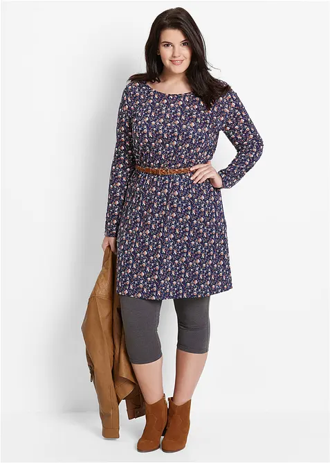 Strečov&eacute; capri leg&iacute;ny s &uacute;zk&yacute;m střihem (2 ks v balen&iacute;), bonprix