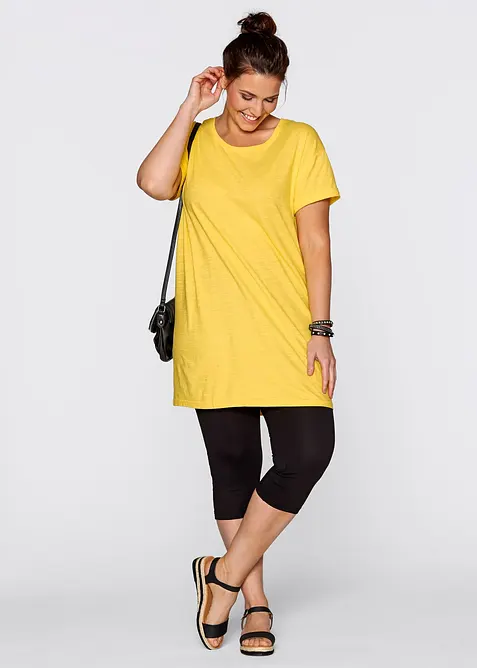 Strečov&eacute; capri leg&iacute;ny s &uacute;zk&yacute;m střihem (2 ks v balen&iacute;), bonprix