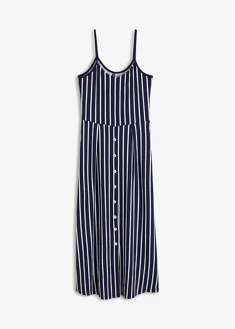 Letn&iacute; žerzejov&eacute; &scaron;aty s knofl&iacute;kovou li&scaron;tou a proužky, bonprix