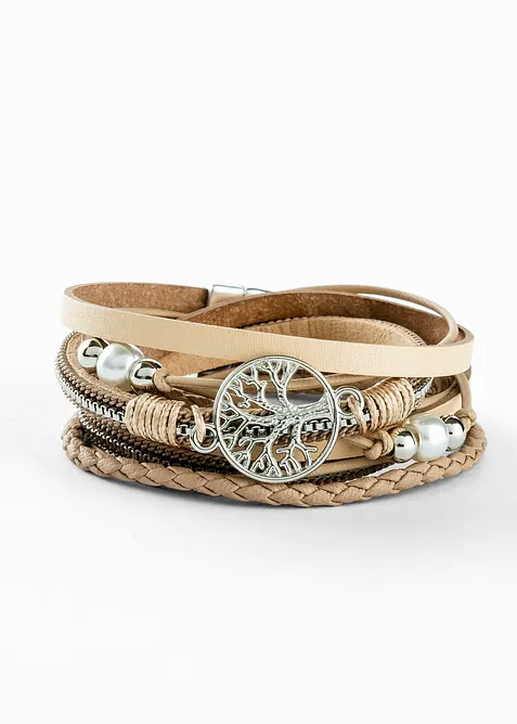 Ovinovací náramek s přívěskem stromu života, bonprix