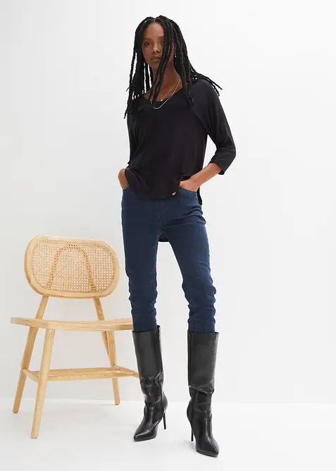 Tričko ze spl&yacute;vav&eacute; visk&oacute;zov&eacute; směsi, bonprix