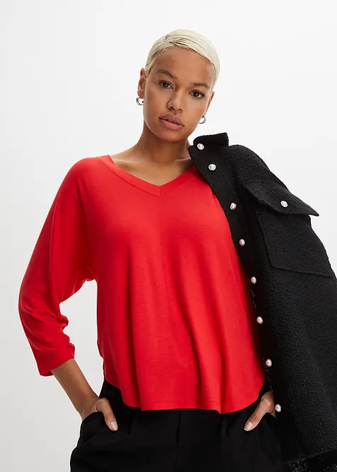 Tričko ze splývavé viskózové směsi, bonprix