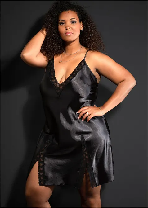 Saténové negližé, bonprix