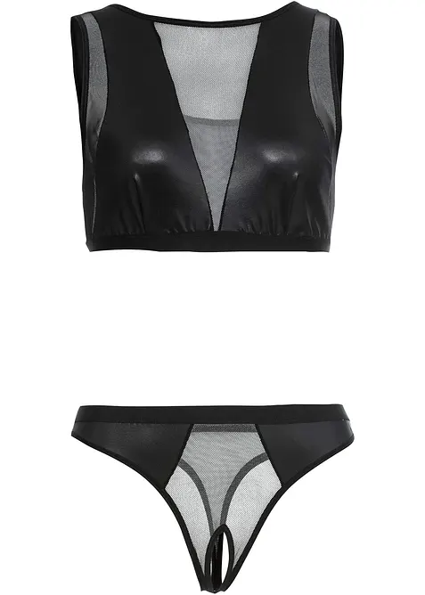 Podprsenka a string ouvert (2dílná souprava), bonprix