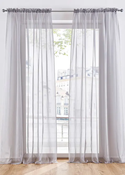 Záclona z lehkého voálu (2 ks v balení), bonprix