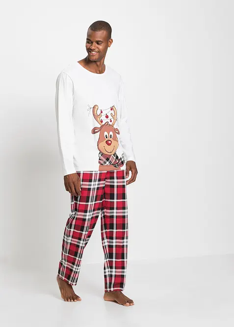 Pyžamo s dlouh&yacute;m ruk&aacute;vem, z čist&eacute; organick&eacute; bavlny, bonprix