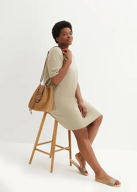 &Uacute;pletov&eacute; &scaron;aty s v&yacute;střihem do V, oversized (2 ks v balen&iacute;), bonprix