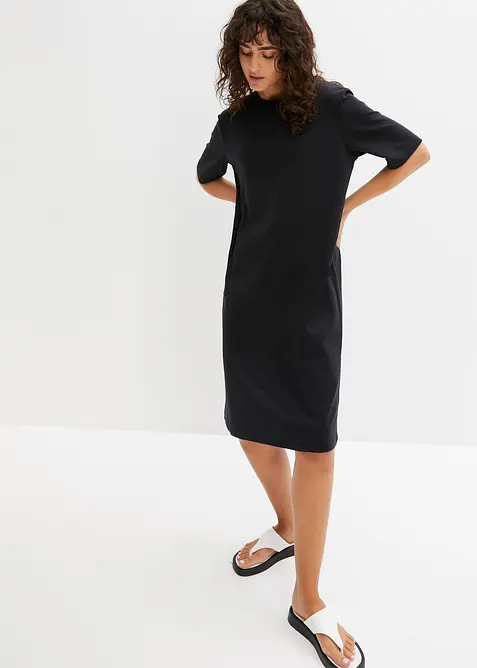 Úpletové oversize šaty z čisté bavlny (2 ks v balení), bonprix