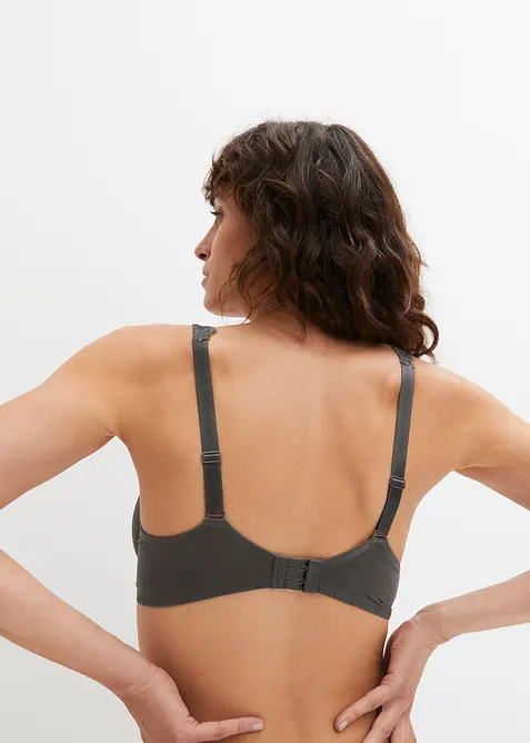 Podprsenka s kosticemi a jemnou krajkou (2 ks v balení), bonprix