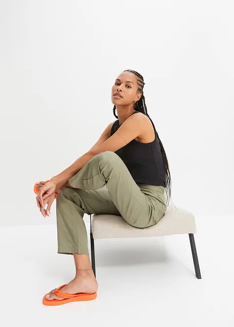 Žebrovaný top z čisté organické bavlny, bonprix