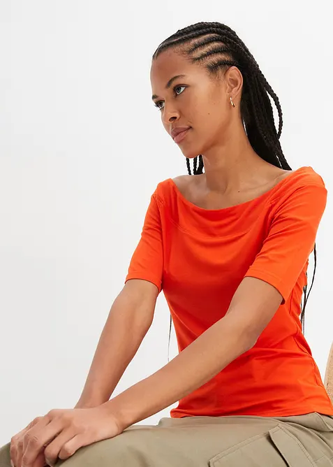 Triko Carmen z viskózové směsi, bonprix