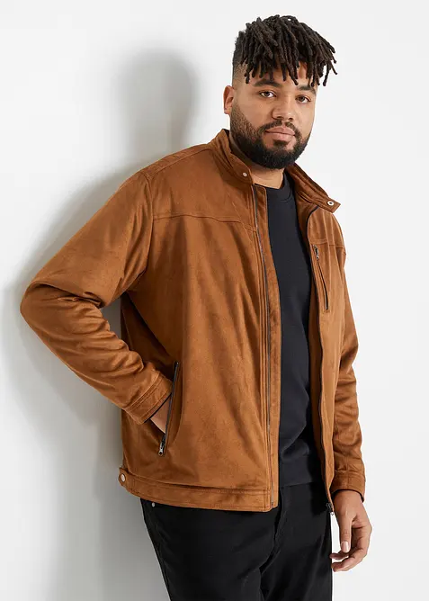 Bunda z umělé kůže, velurový vzhled, bonprix