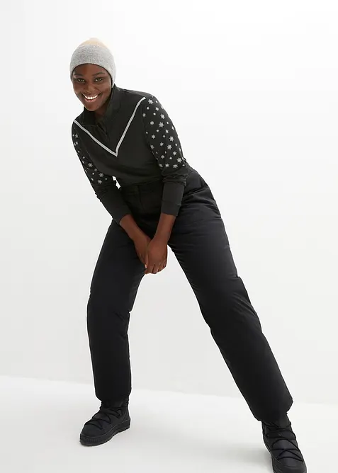 Termo kalhoty s flísovou podšívkou a pohodlným pasem, nepromokavé, bonprix