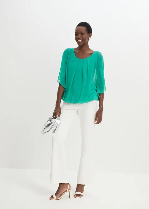 Šifonová halenka se spodním topem, bonprix