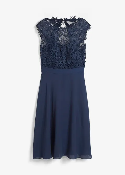 Mini šaty s krajkou, bonprix