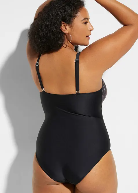 Stahovací jednodílné plavky, střední tvarující efekt, bonprix