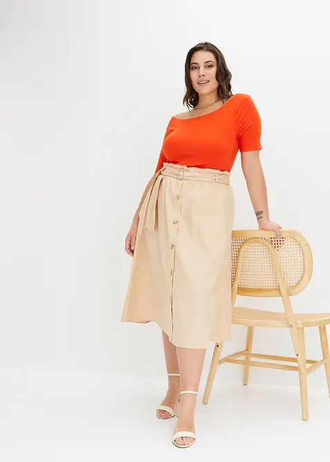 Triko Carmen z viskózové směsi, bonprix