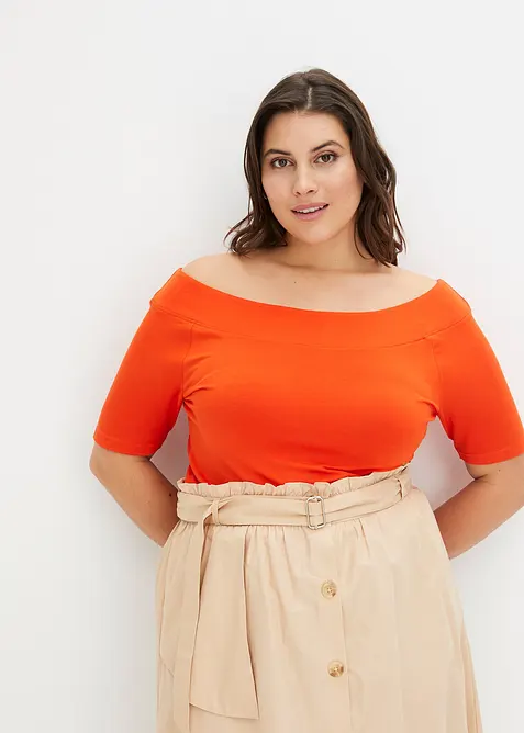 Triko Carmen z viskózové směsi, bonprix