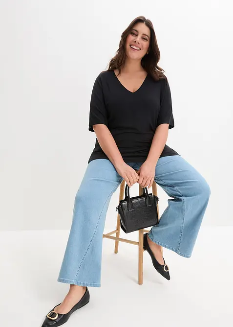 Dlouhé tričko z udržitelné směsi s viskózou, bonprix