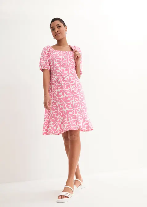 Žerzejov&eacute; &scaron;aty z bavlny s hranat&yacute;m v&yacute;střihem, po kolena, bonprix