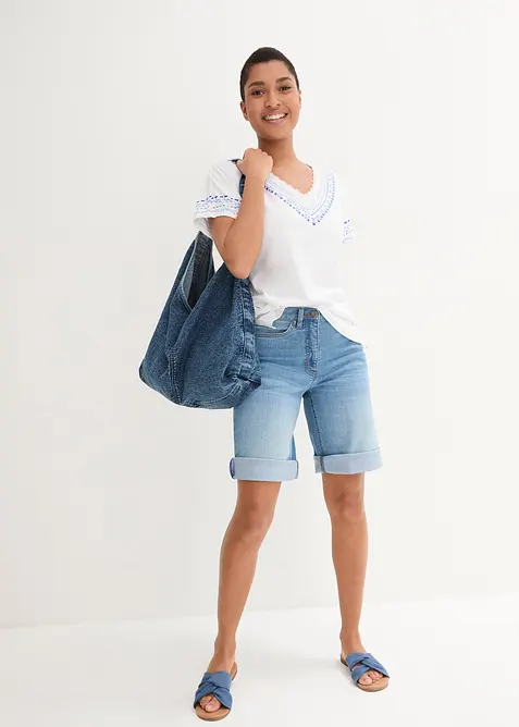 Pohodlné tričko s potiskem a organickou bavlnou, bonprix